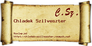 Chladek Szilveszter névjegykártya