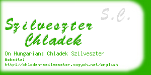 szilveszter chladek business card